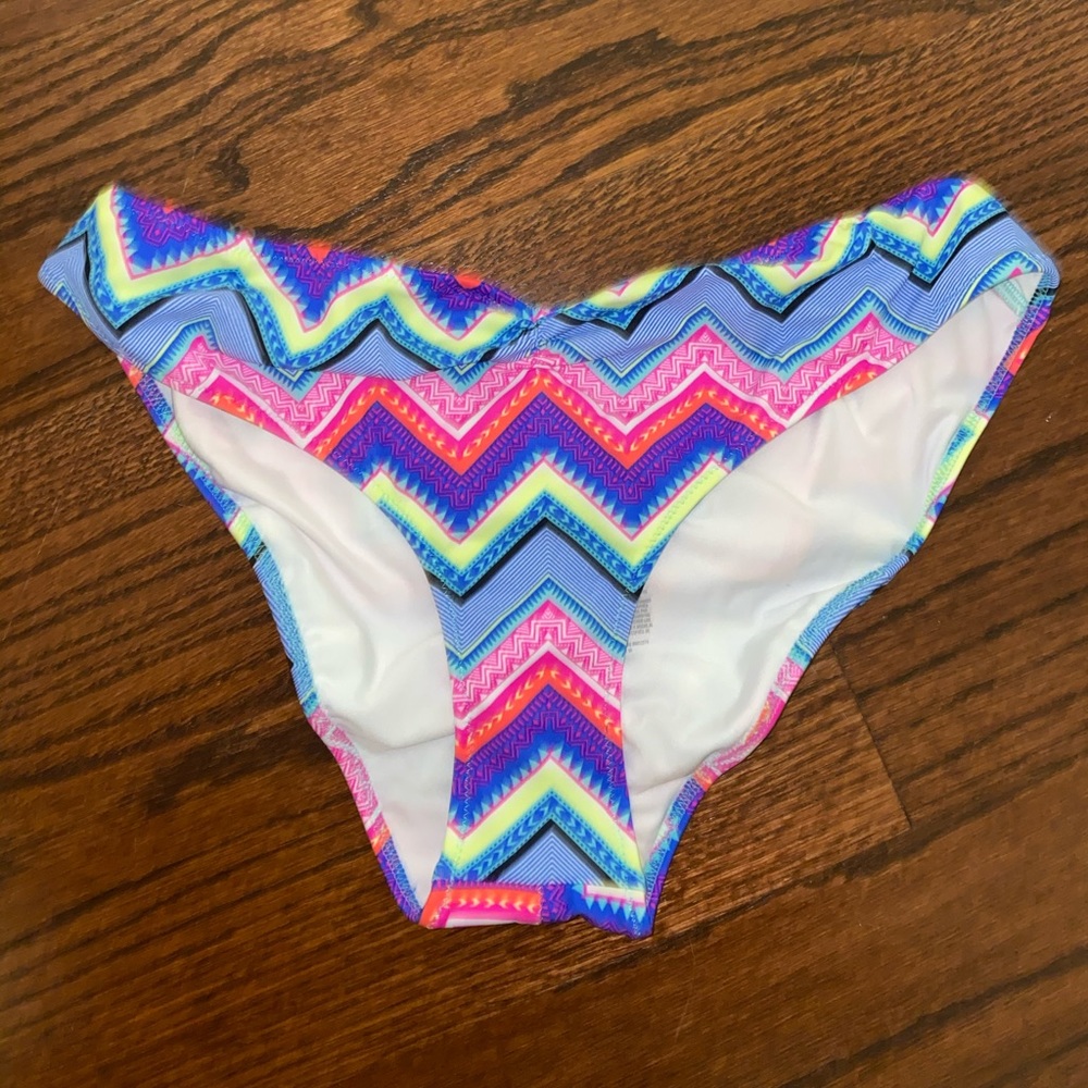 Pink Printed Cheeky Bathing Suit Bottoms